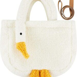 Plush Lambswool Fur Tote Bag Crossbody Fuzzy Shoulder Bag Women Gift
